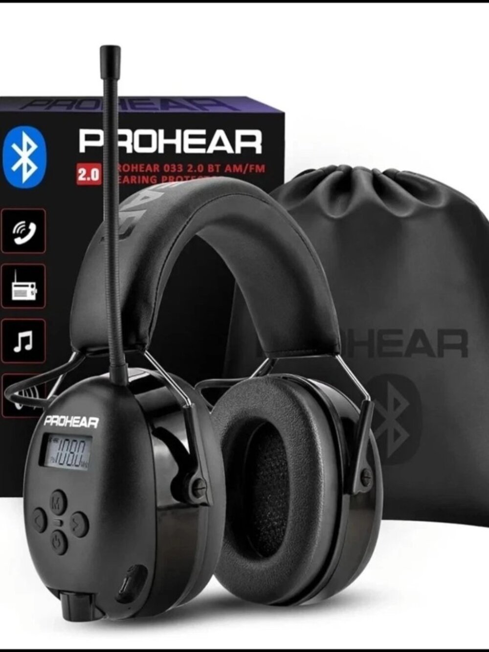 PROHEAR 033 2.0 Bluetooth 5.4 Hearing Protection Headphones with FM/AM